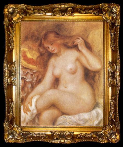 framed  Pierre-Auguste Renoir Bather with Long Blonde, ta009-2